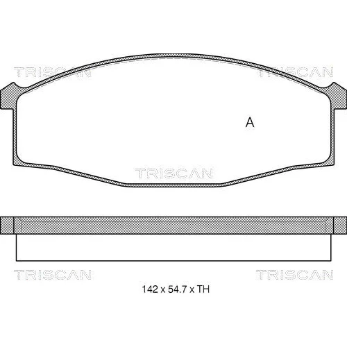 Sada brzdových platničiek kotúčovej brzdy TRISCAN 8110 14007