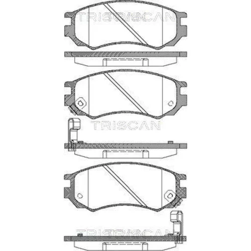 Sada brzdových platničiek kotúčovej brzdy TRISCAN 8110 14026