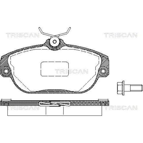 Sada brzdových platničiek kotúčovej brzdy TRISCAN 8110 27002