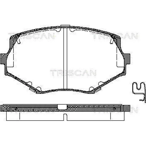 Sada brzdových platničiek kotúčovej brzdy TRISCAN 8110 50017