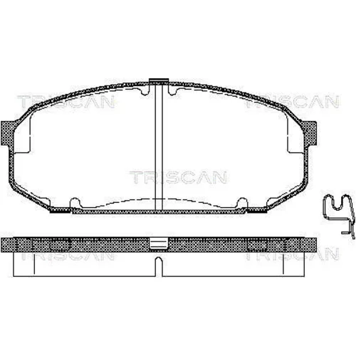 Sada brzdových platničiek kotúčovej brzdy TRISCAN 8110 50187