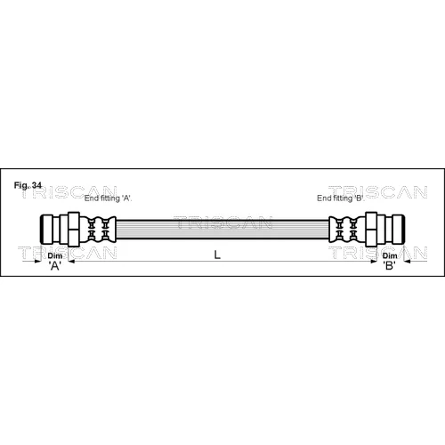 Brzdová hadica TRISCAN 8150 43211