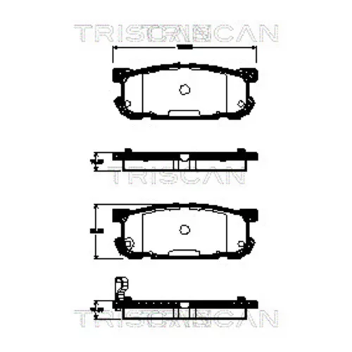 Sada brzdových platničiek kotúčovej brzdy TRISCAN 8110 50021