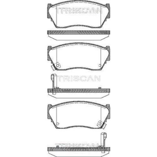 Sada brzdových platničiek kotúčovej brzdy TRISCAN 8110 14029