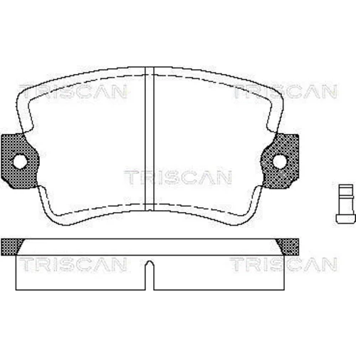 Sada brzdových platničiek kotúčovej brzdy TRISCAN 8110 25053