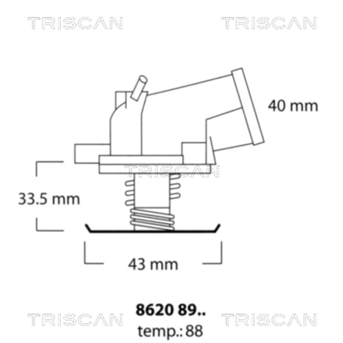 Termostat chladenia TRISCAN 8620 8988