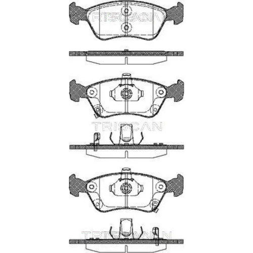 Sada brzdových platničiek kotúčovej brzdy TRISCAN 8110 13018