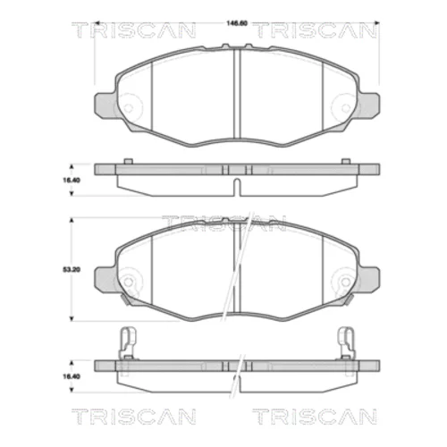 Sada brzdových platničiek kotúčovej brzdy TRISCAN 8110 13067