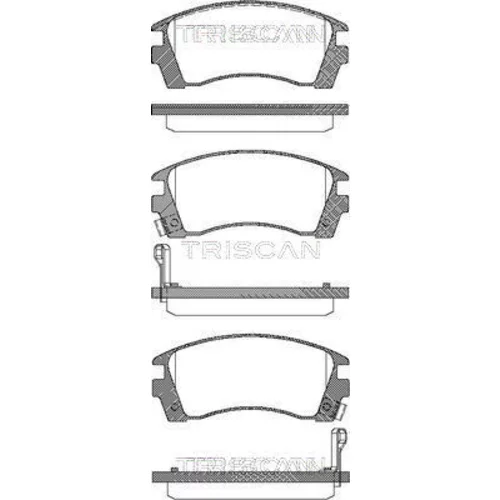 Sada brzdových platničiek kotúčovej brzdy TRISCAN 8110 14004