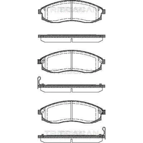 Sada brzdových platničiek kotúčovej brzdy TRISCAN 8110 14025