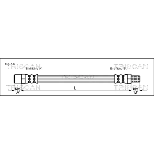 Brzdová hadica TRISCAN 8150 23106