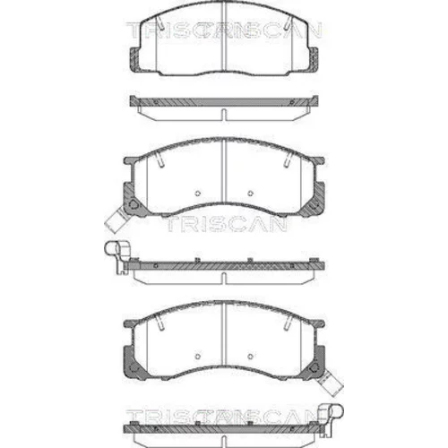 Sada brzdových platničiek kotúčovej brzdy TRISCAN 8110 13015