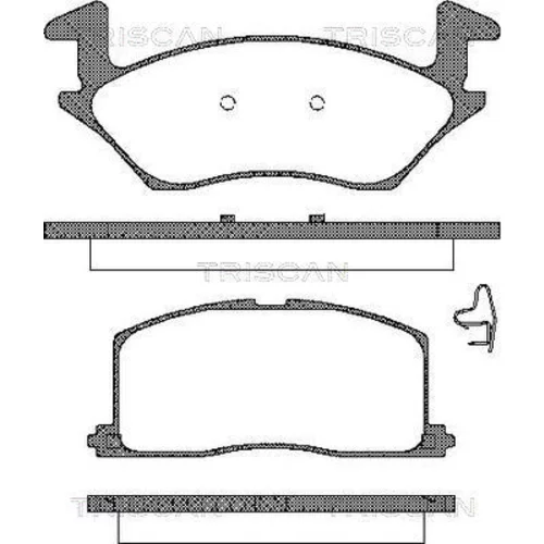 Sada brzdových platničiek kotúčovej brzdy TRISCAN 8110 13966
