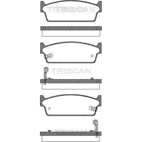 Sada brzdových platničiek kotúčovej brzdy TRISCAN 8110 14033