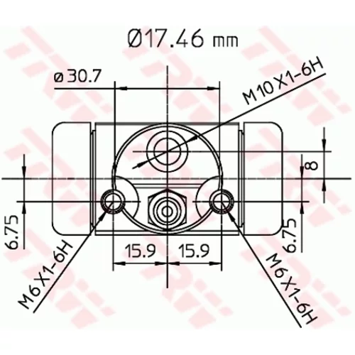 Brzdový valček kolesa TRW BWA130 - obr. 1