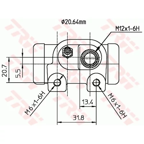 Brzdový valček kolesa BWF128 /TRW/ - obr. 1