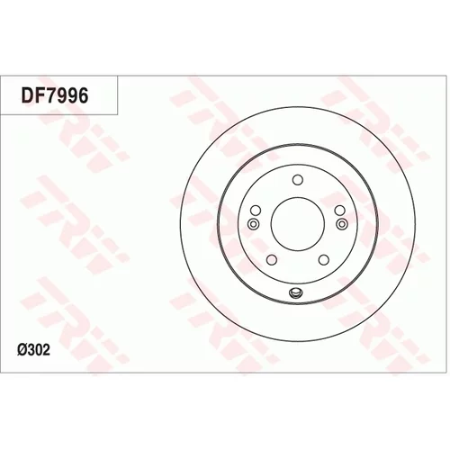 Brzdový kotúč TRW DF7996