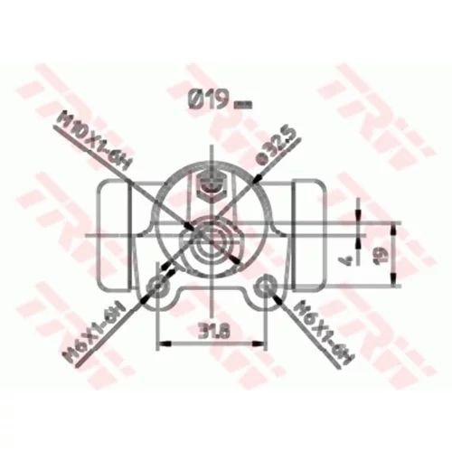 Brzdový valček kolesa TRW BWD183 - obr. 1