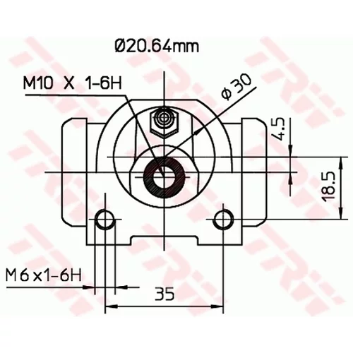 Brzdový valček kolesa TRW BWF315 - obr. 1