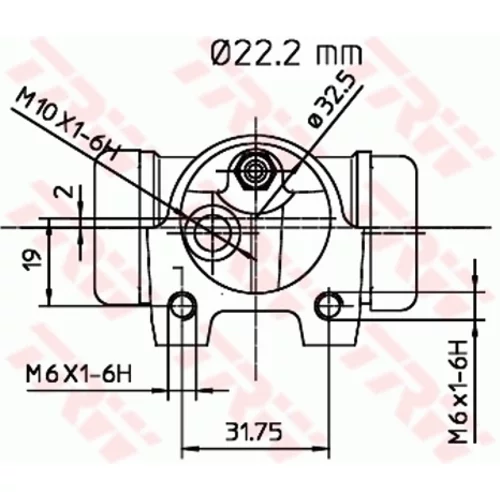 Brzdový valček kolesa TRW BWH141 - obr. 1