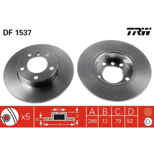 Brzdový kotúč DF1537 /TRW/