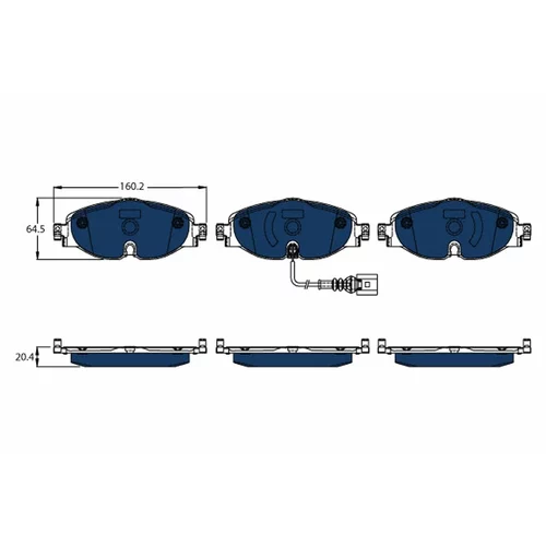 Sada brzdových platničiek kotúčovej brzdy TRW GDB1956BTE