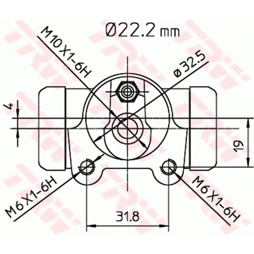 Brzdový valček kolesa TRW BWH167 - obr. 1