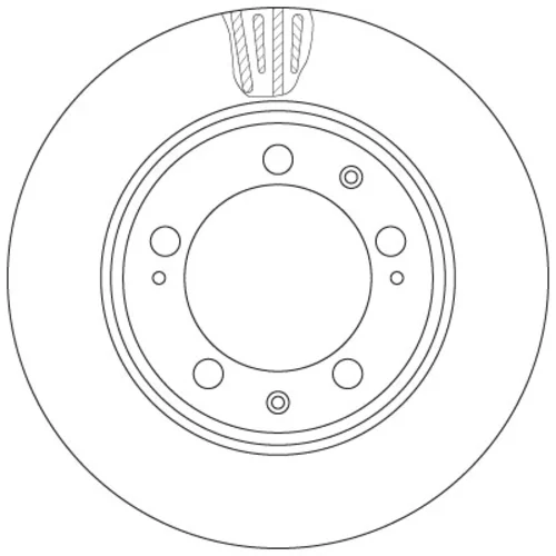 Brzdový kotúč TRW DF6484S - obr. 1