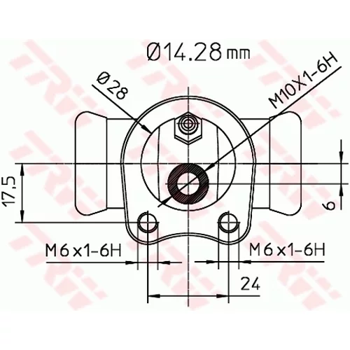 Brzdový valček kolesa TRW BWA109 - obr. 1