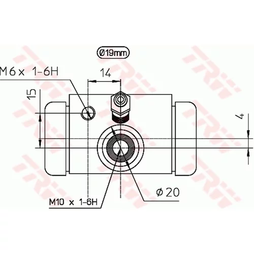 Brzdový valček kolesa TRW BWD310 - obr. 1