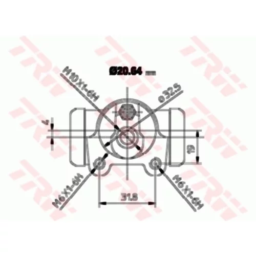 Brzdový valček kolesa BWF252 /TRW/ - obr. 1