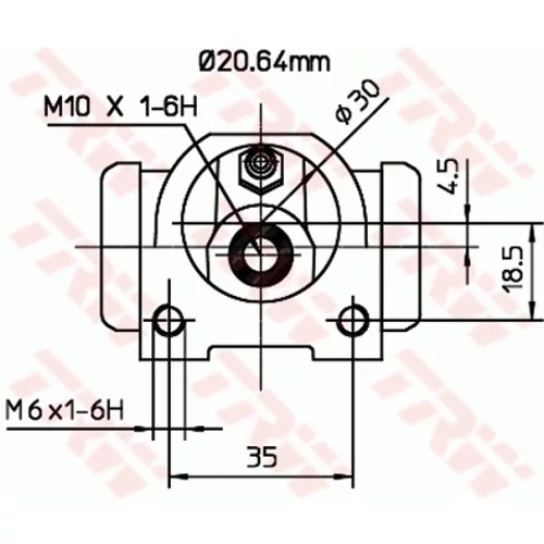 Brzdový valček kolesa TRW BWF311 - obr. 1