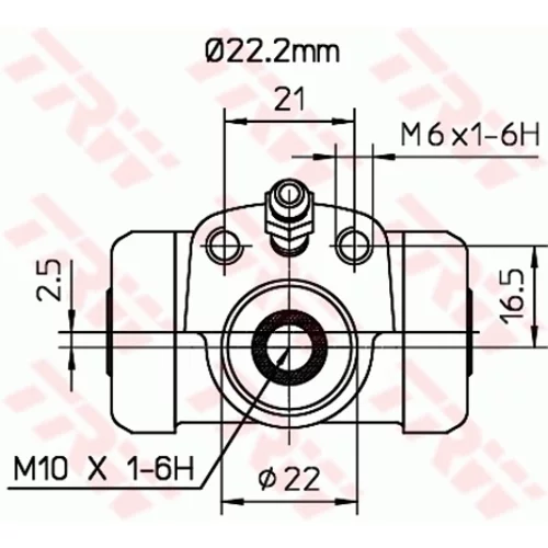 Brzdový valček kolesa TRW BWH377 - obr. 1