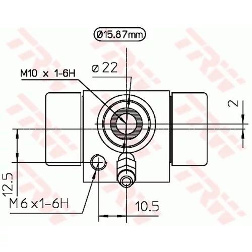 Brzdový valček kolesa BWB111A /TRW/ - obr. 1