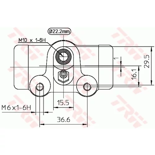 Brzdový valček kolesa TRW BWH145 - obr. 1