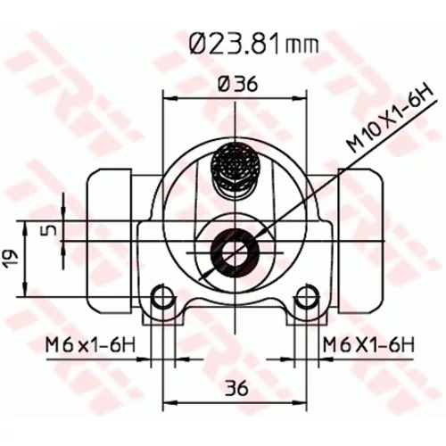 Brzdový valček kolesa TRW BWK119 - obr. 1