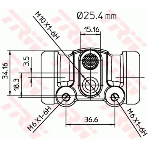 Brzdový valček kolesa TRW BWL111 - obr. 1