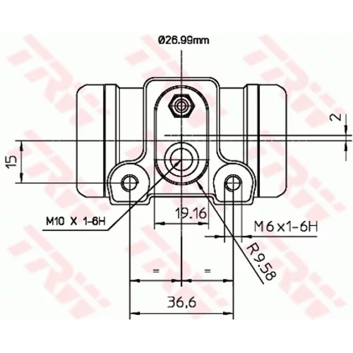 Brzdový valček kolesa TRW BWN240 - obr. 1