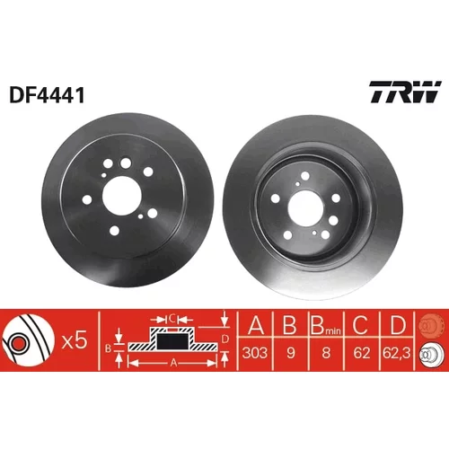 Brzdový kotúč TRW DF4441