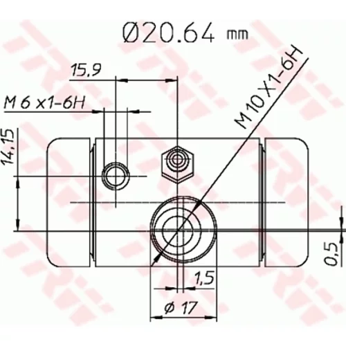 Brzdový valček kolesa TRW BWF290 - obr. 1