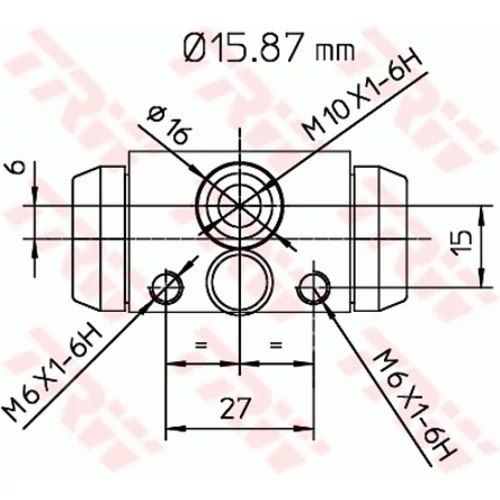 Brzdový valček kolesa TRW BWB170 - obr. 1