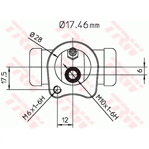 Brzdový valček kolesa TRW BWC115 - obr. 1