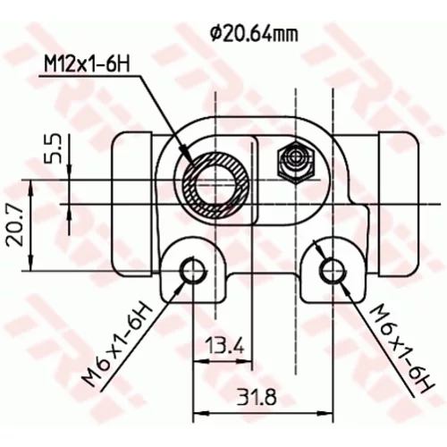 Brzdový valček kolesa TRW BWF125 - obr. 1