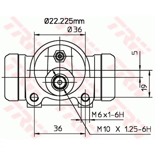 Brzdový valček kolesa TRW BWH159 - obr. 1