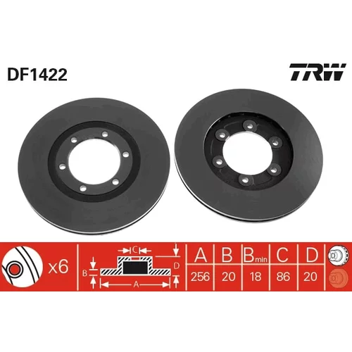 Brzdový kotúč TRW DF1422