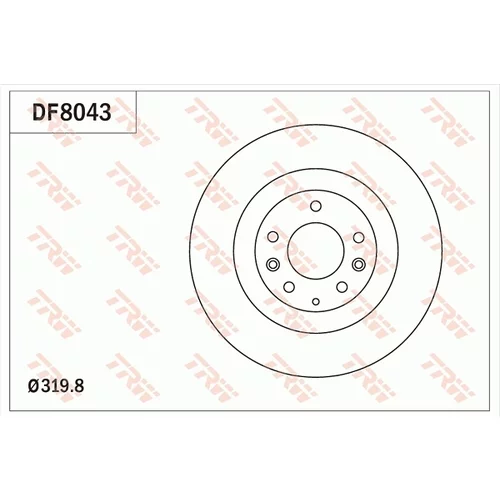 Brzdový kotúč TRW DF8043