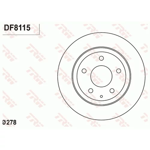 Brzdový kotúč TRW DF8115