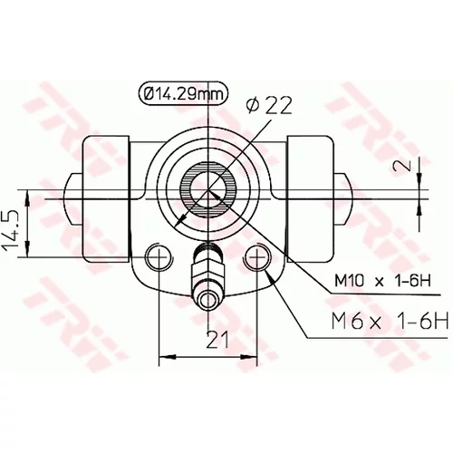 Brzdový valček kolesa TRW BWA108 - obr. 1