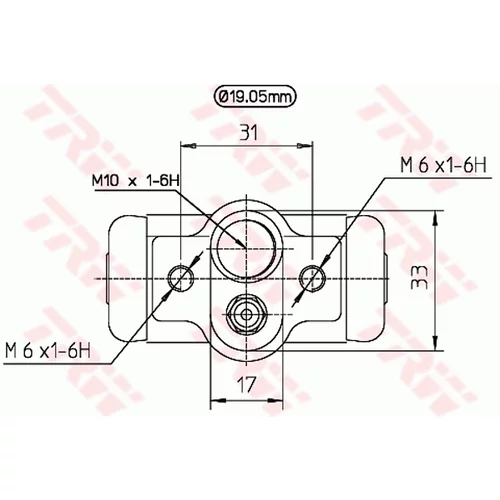 Brzdový valček kolesa TRW BWD229 - obr. 1