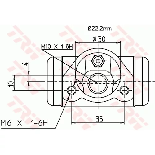 Brzdový valček kolesa TRW BWH139 - obr. 1